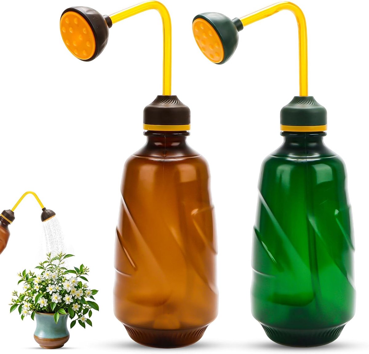 2 stuks kleine gieter, baldouche voor planten, spuitfles, planten, met 360° gietkop voor gevoelige planten, bonsai - ShopVlot