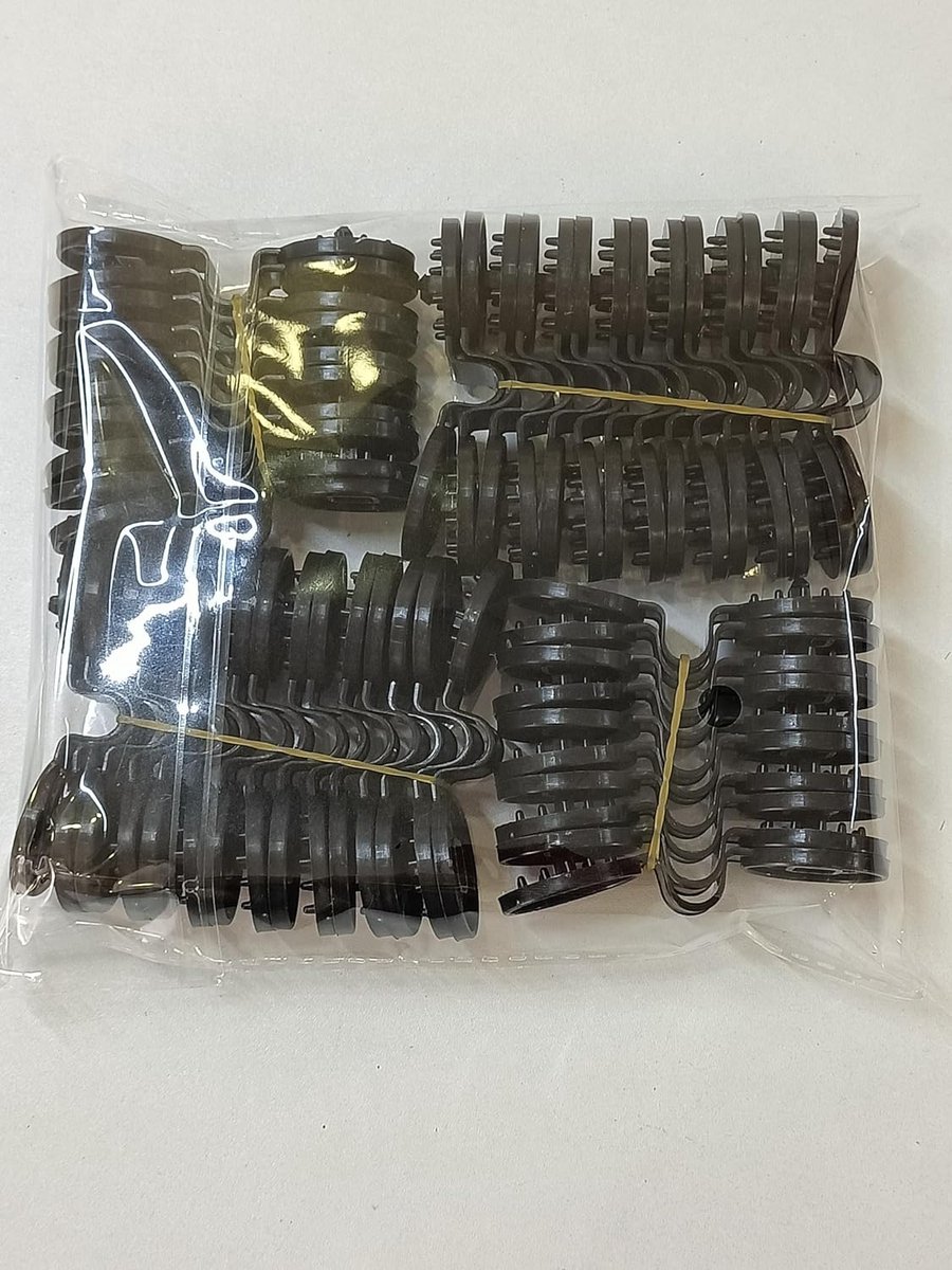 50 black plastic clamps for sun protection nets, awning clamps with eyelet, polyethylene PE material, not water - ShopVlot