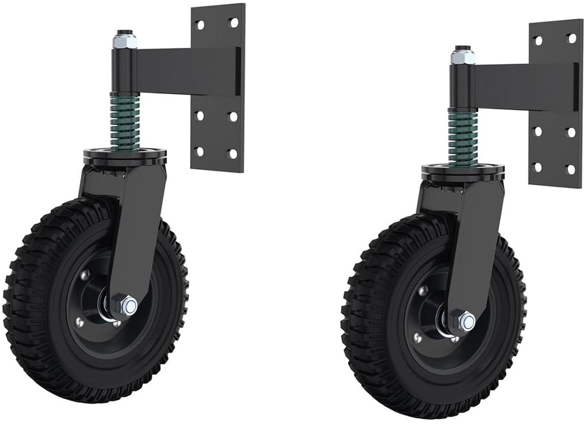 Poorwieltjes, draagvermogen van 600 lb, wielen voor poorten met sterke belasting voor hekken, 360° draaibare wielen - ShopVlot