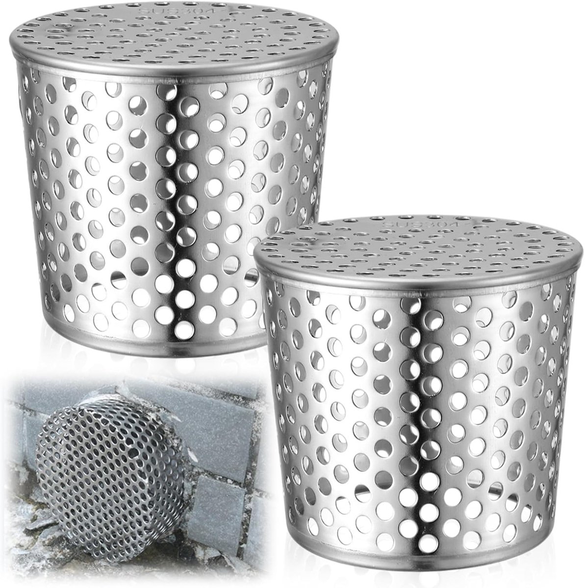 2 stuks dakgoten, bladbescherming van roestvrij staal, 85-100 mm, regengoten, bladbescherming, dakgoot, dakgoot, zeef - ShopVlot