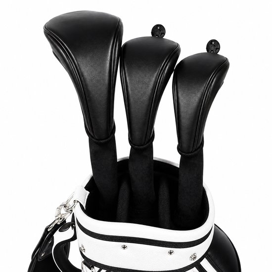 Classic Black Golf Headcovers - Golf Club Cover Zwart Leer - Premium Driver, Fairway & Hybrid Set - Headcovers - Golf Spullen- Golf Accessoires - Golf Headcovers — afbeelding 5