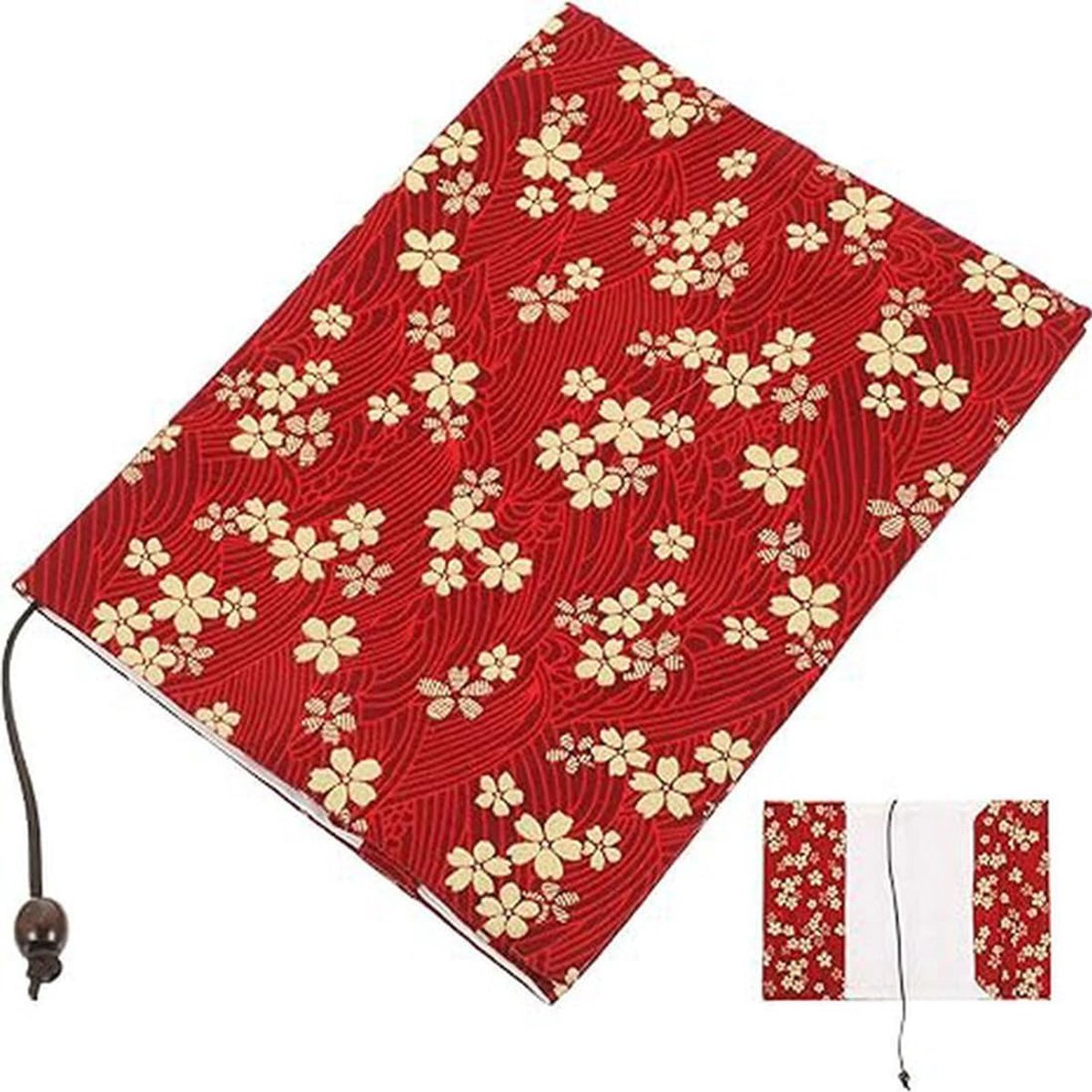 1 x boekomslag voor leesboeken, elastische notitieboeken, boekomslag met bloemenmotief voor lezers, beschermhoes als - ShopVlot