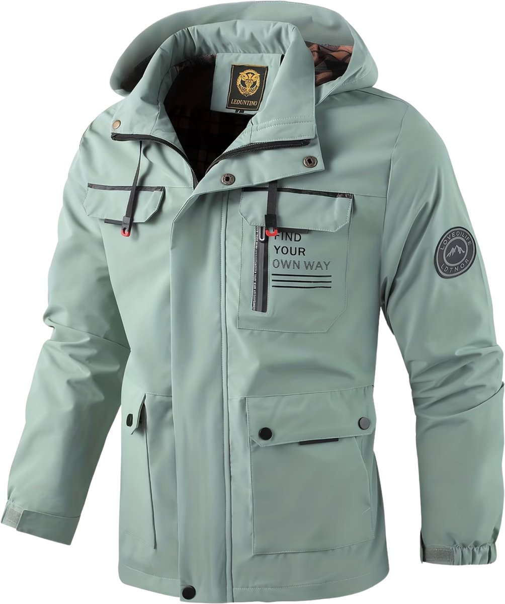 Currero Zomerjas Heren Tussenjas Zomerjack Volwassenen Windjack Windbreaker Outdoor Licht Groen