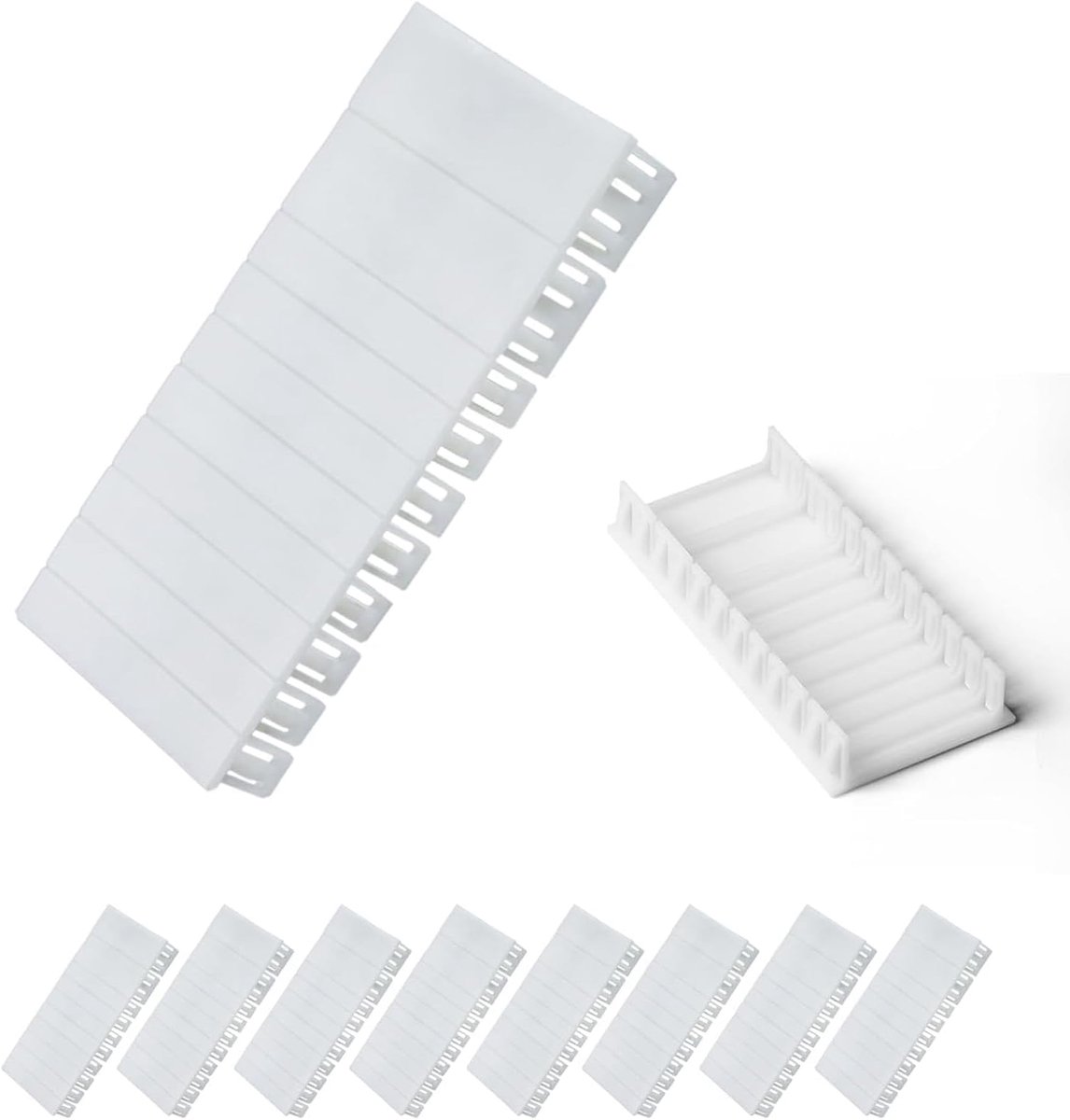 Set van 12 modulaire afdekstrips 6TE voor groepenkast - Uitbreidbaar tot 12TE - Compatibel met F-Tronic, Hager, Hensel - Blindafdekking voor verdeelkast