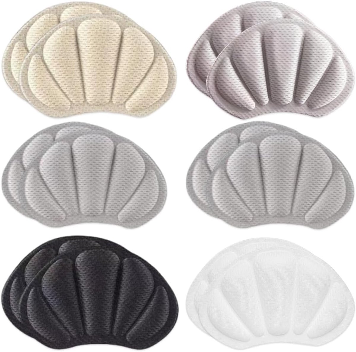 6 Pairs Heel Protectors for Shoes, Shear Protection for Oversized Shoes, Adhesive Soft Insoles for Women and Men - ShopVlot