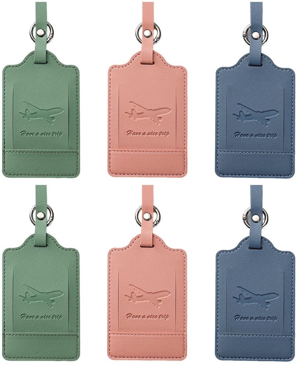 Solidchoice - Set van 6 Duurzame Reislabel voor Koffers
