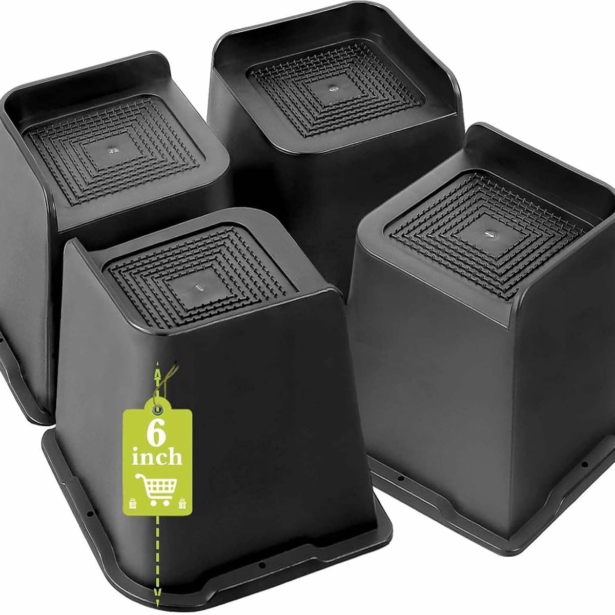 Meubelverhogers set van 4 - robuust 10/15/20 cm - ABS kunststof - optimaliseer uw ruimte - ShopVlot