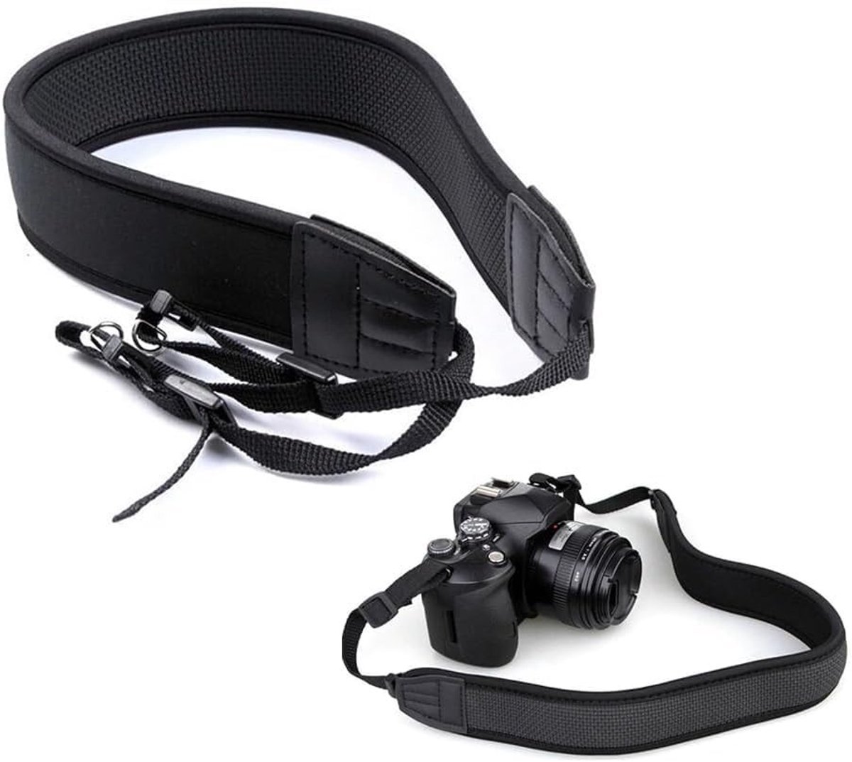 Solidchoice - Camera Schouderriem met Elastische Strap en Schokabsorptie