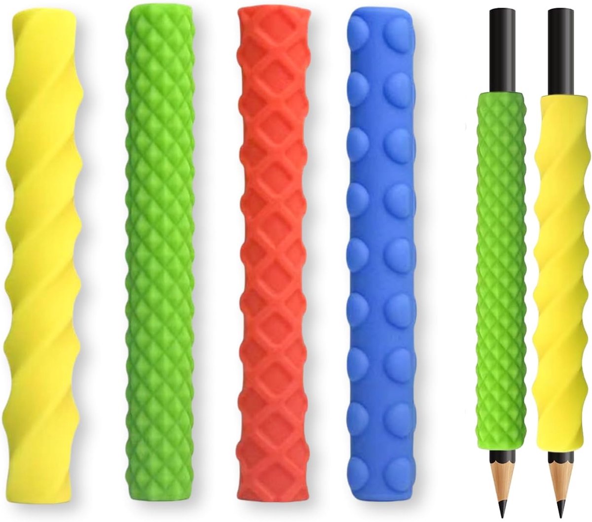 Siliconen penopzetstukken 4 stuks - concentratiehulp - stressvermindering - ideaal voor school en kantoor - ShopVlot