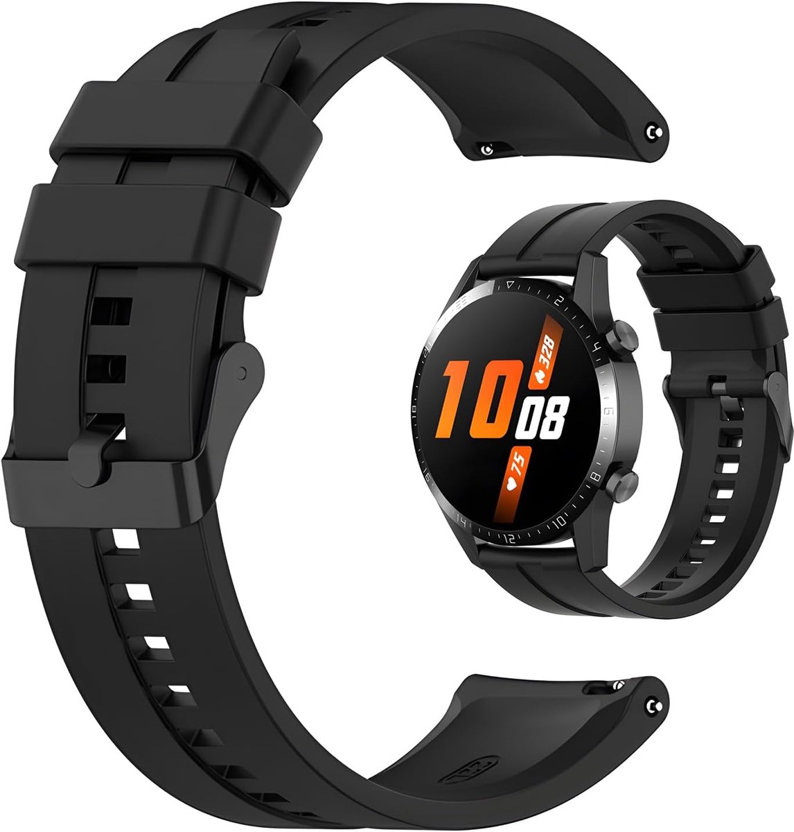 Vervangband voor Watch GT2 46 mm - zacht en waterproof silicone - geschikt voor GT3 GT3 Pro GT2 Pro - ShopVlot