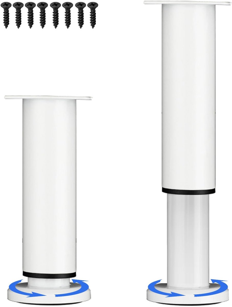Solidchoice - Set van 4 Verstelbare Metaal Meubelpoten 25-42cm