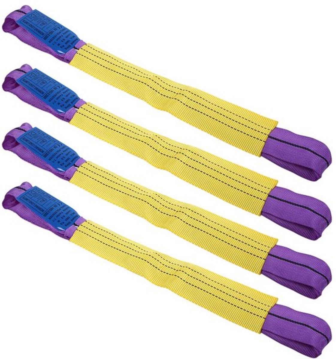 4 stuks ratelriemen, ratelriemenset, ratelspanriemen, veiligheidsriemen, aanhangwagenberging, lichtmetalen velgen, beveiligingsschakelriemen, 5 ton, geel/paars