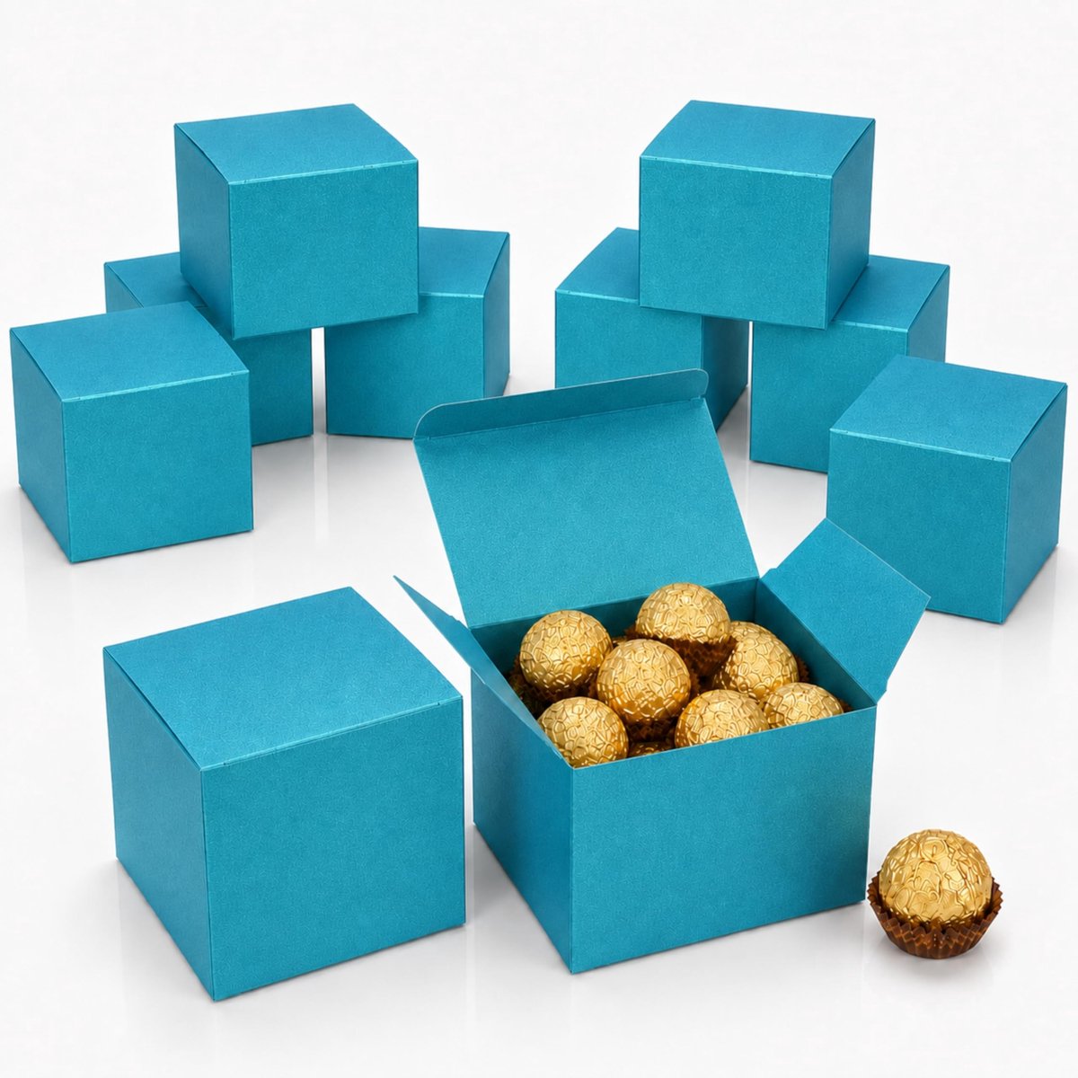 Solidchoice - Set van 12 Vintage Geschenkdozen met Moedermode Glitters