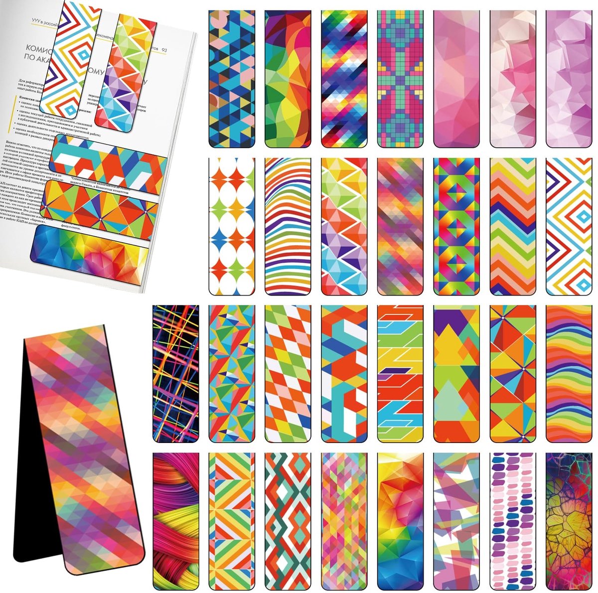 Solidchoice - Set van 30 Magnetische Boekenleggers voor Kinderen
