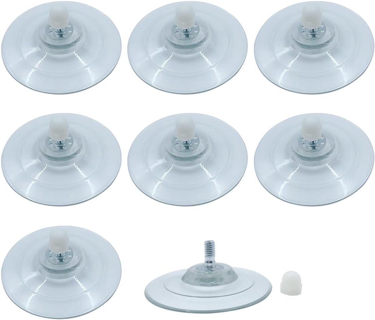 Suction cups M8 - transparant PVC - 85mm diameter - ideaal voor bevestigen van spullen - ShopVlot