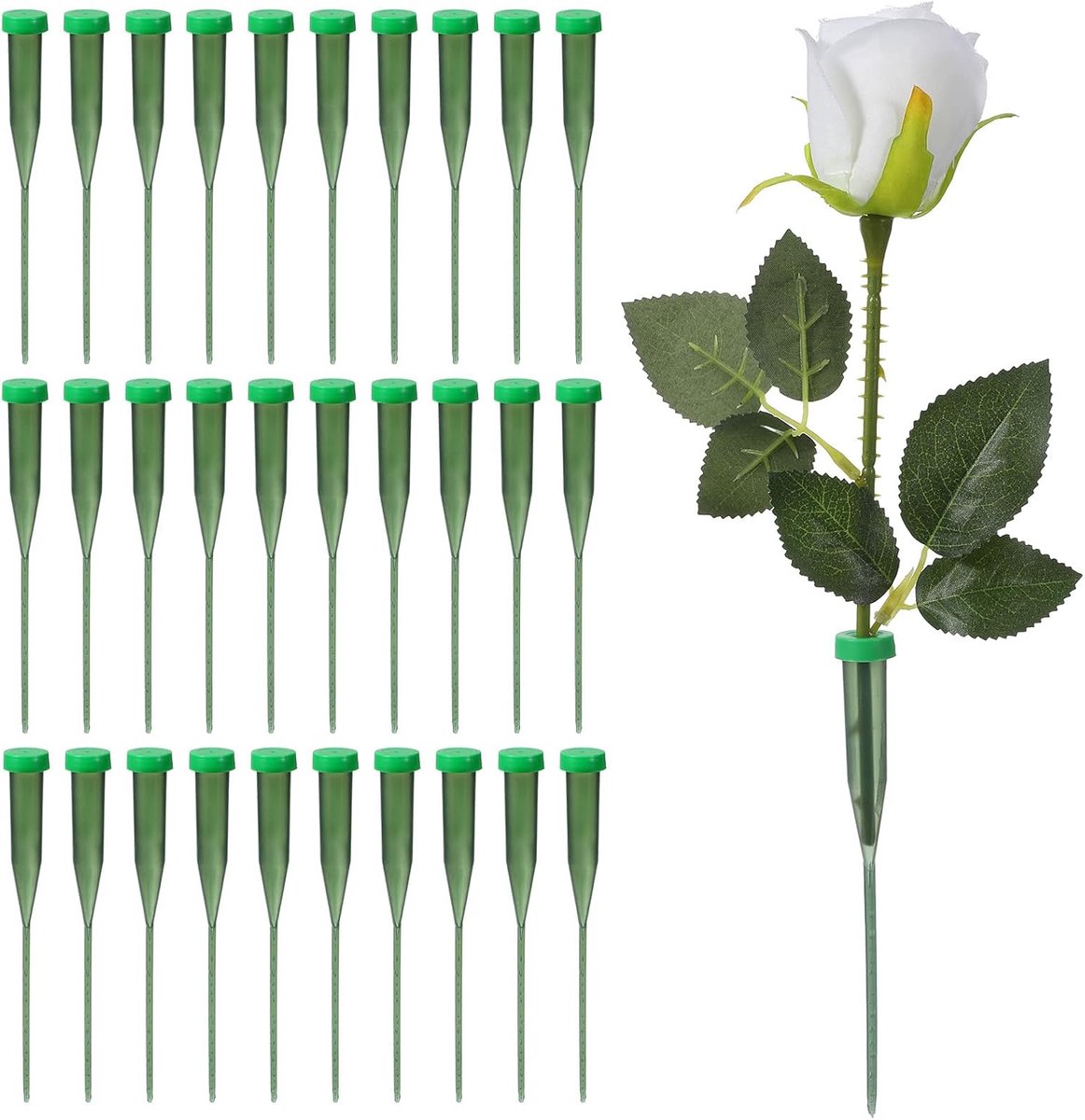 Bloem waterbuizen 14,5 cm - Plastic vials met dop - Lekvrije design - Ideaal voor verse bloemen - ShopVlot