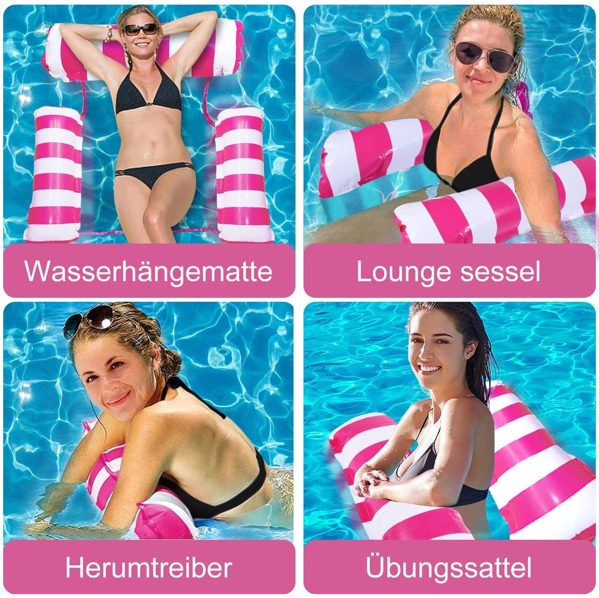 Solidchoice - 4-in-1 Zwembad Ligstoel en Hammock voor Volwassenen en Kinderen