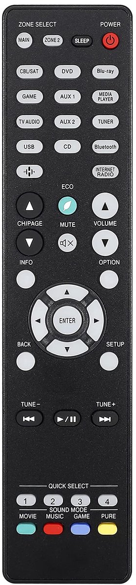 Solidchoice - Afstandsbediening voor Marantz Ontvangers NR1608 en SR5012