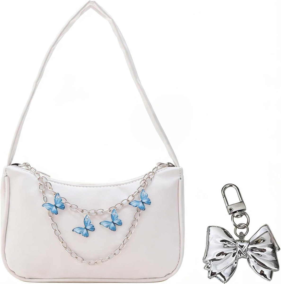 Shopper voor dames - kunstleer - vlinderketting - ideaal voor school en werk - ShopVlot