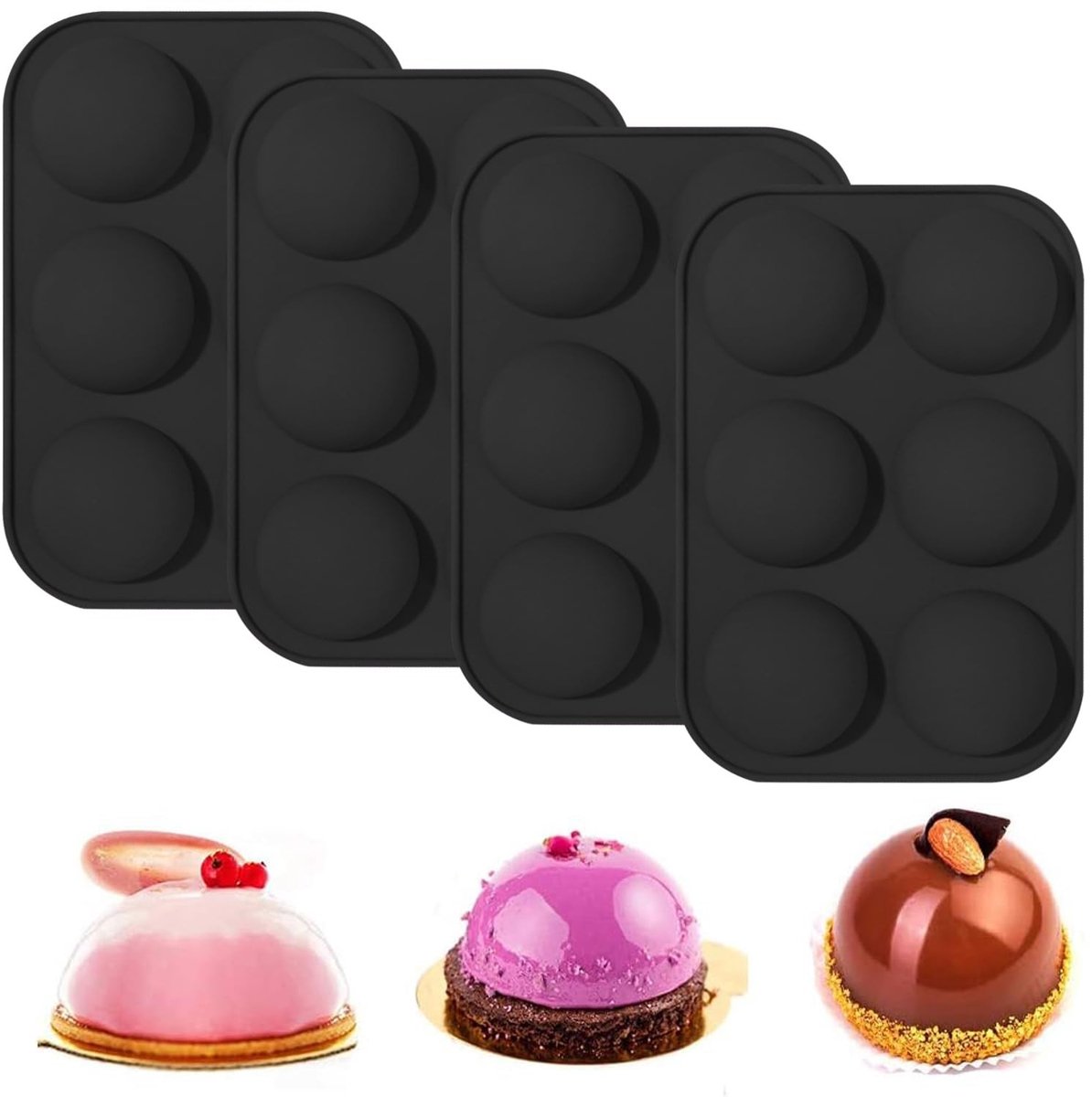 Solidchoice - Halve Bolvorm Siliconen Mallen voor Chocolade