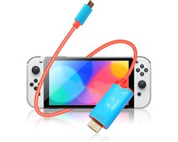 USB C naar HDMI kabel 4K@144Hz - 2M met 100W PD opladen - voor Nintendo Switch en Steam Deck - scherm spiegelen - ShopVlot