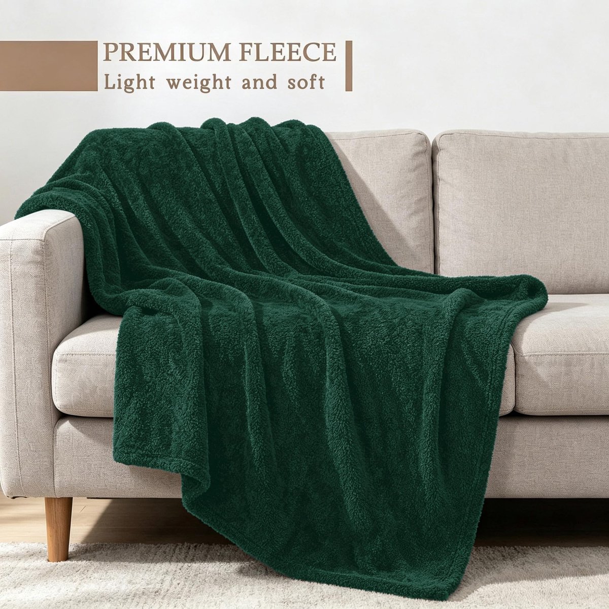 Solidchoice - Ultra Zachte Fleece Dekentje voor Bank en Bed 130x150cm