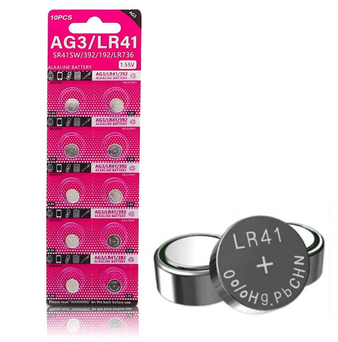 Solidchoice - Set van 10 AG3 Batterijen