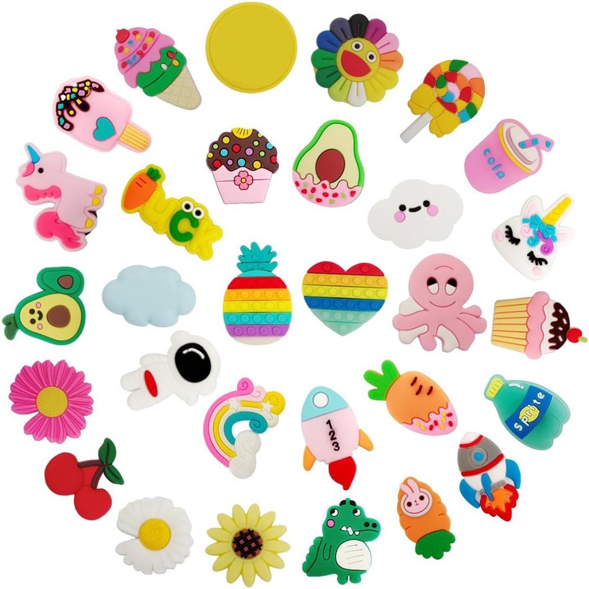 Schoenenaccessoires 30 Stuks - Decoratieve Hangertjes - Diverse Ontwerpen - Personaliseer je Schoenen - ShopVlot