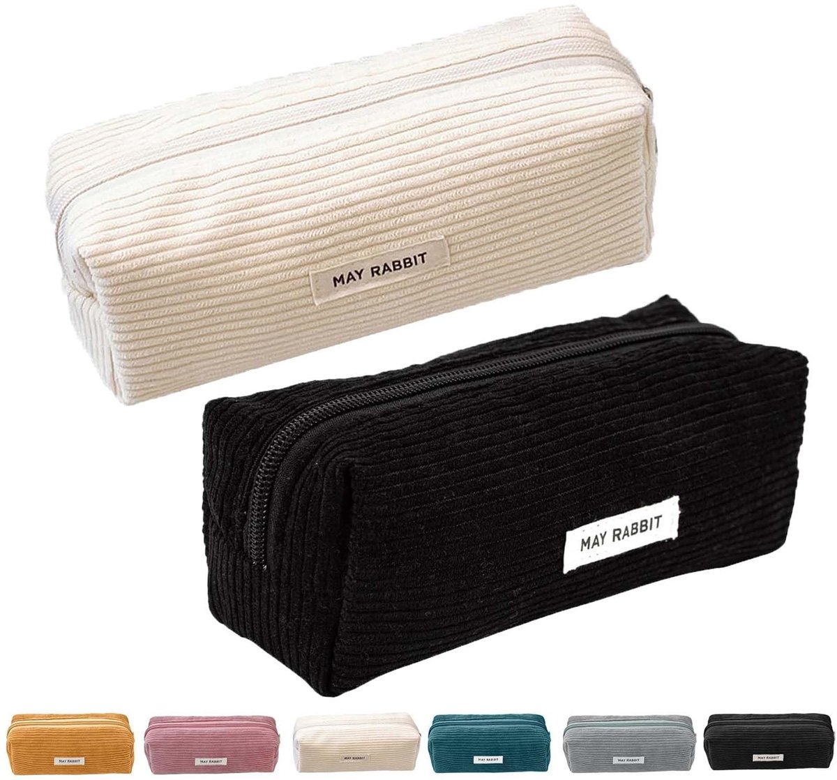 Solidchoice - Set van 2 Corduroy Pennenhouders met Rits
