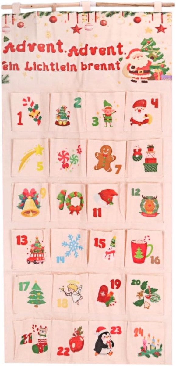 Adventskalender vullen 24 vakken - flexibel en herbruikbaar - perfect voor cadeautjes - voor kerstliefhebbers - ShopVlot