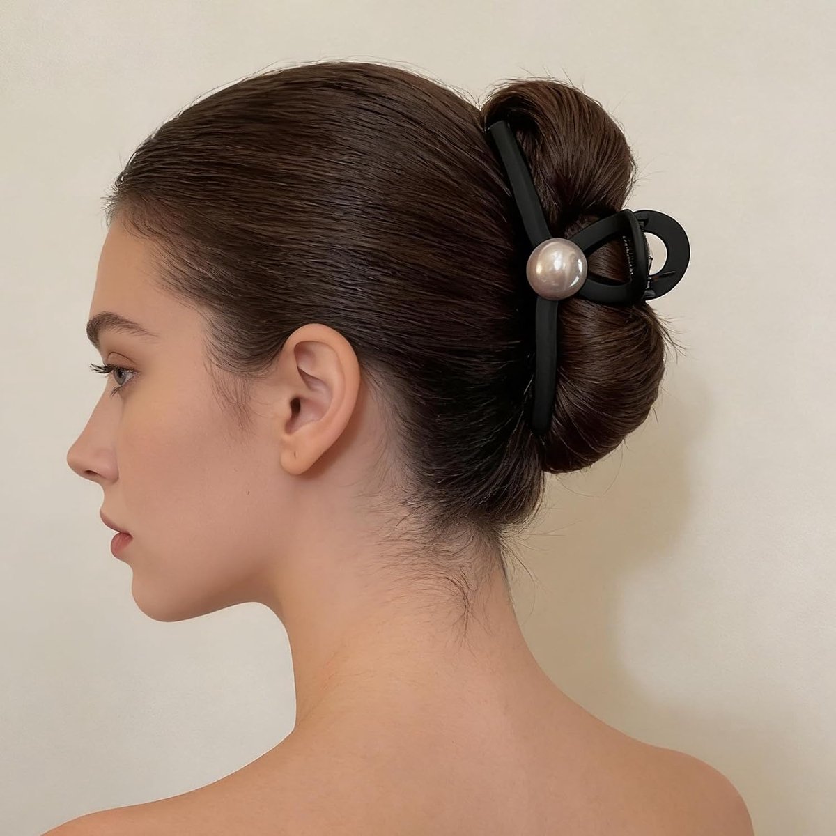 Haarclip 15 cm - Zwart - Dikke mat haarklem - Sterke grip voor dik en krullend haar - ShopVlot
