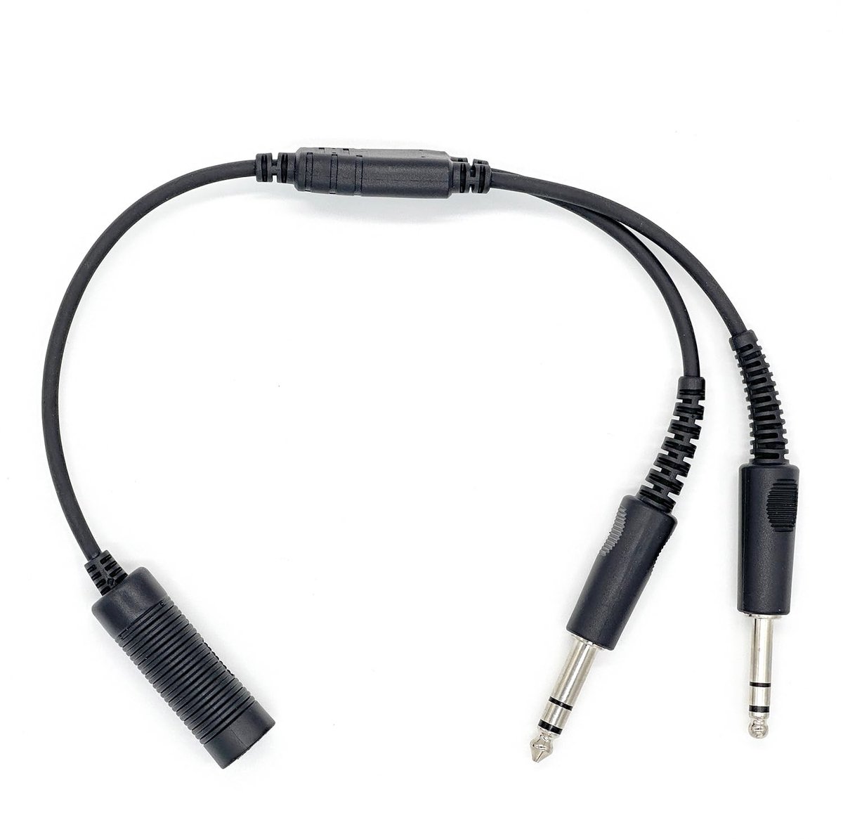 Solidchoice - Adapterkabel voor Luchtvaart Hoofdtelefoon 7.1mm naar GA Dual Plug