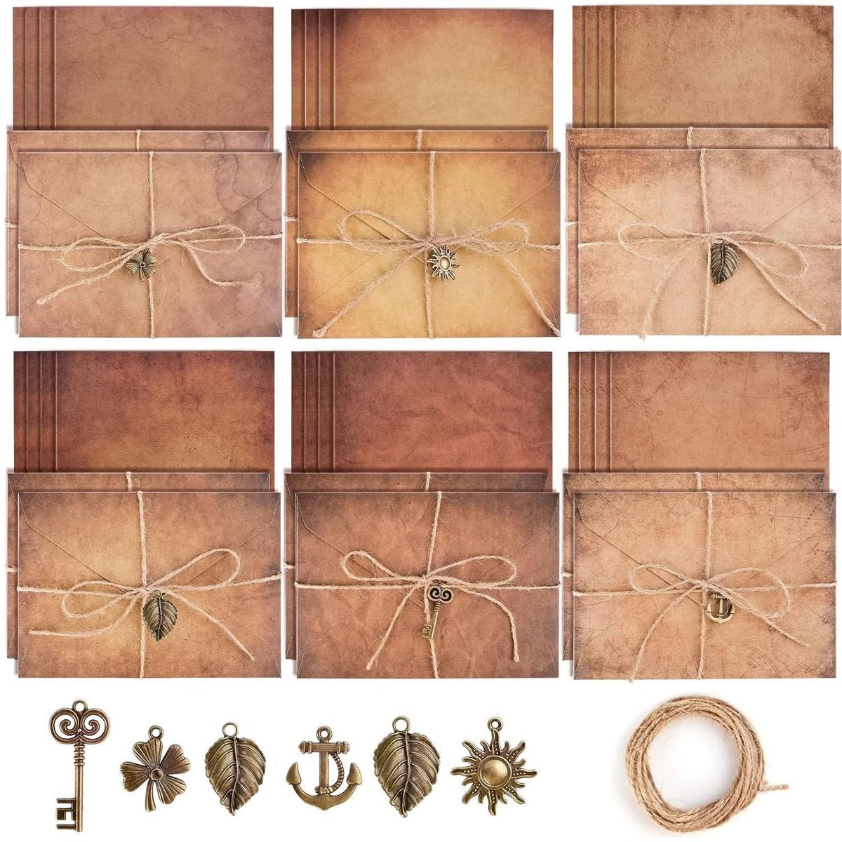 Solidchoice - Vintage Stationery Set met Enveloppen en Hanger
