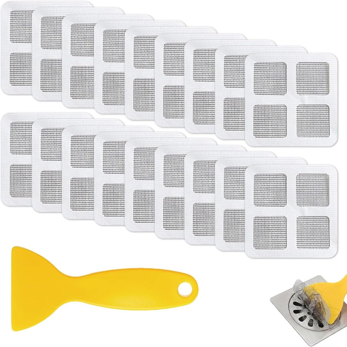 Douche Haarfilter - 70 Stuks - Geavanceerd Haar- en Vuilfilter - Eenvoudig te Gebruiken en Te Verwijderen - ShopVlot