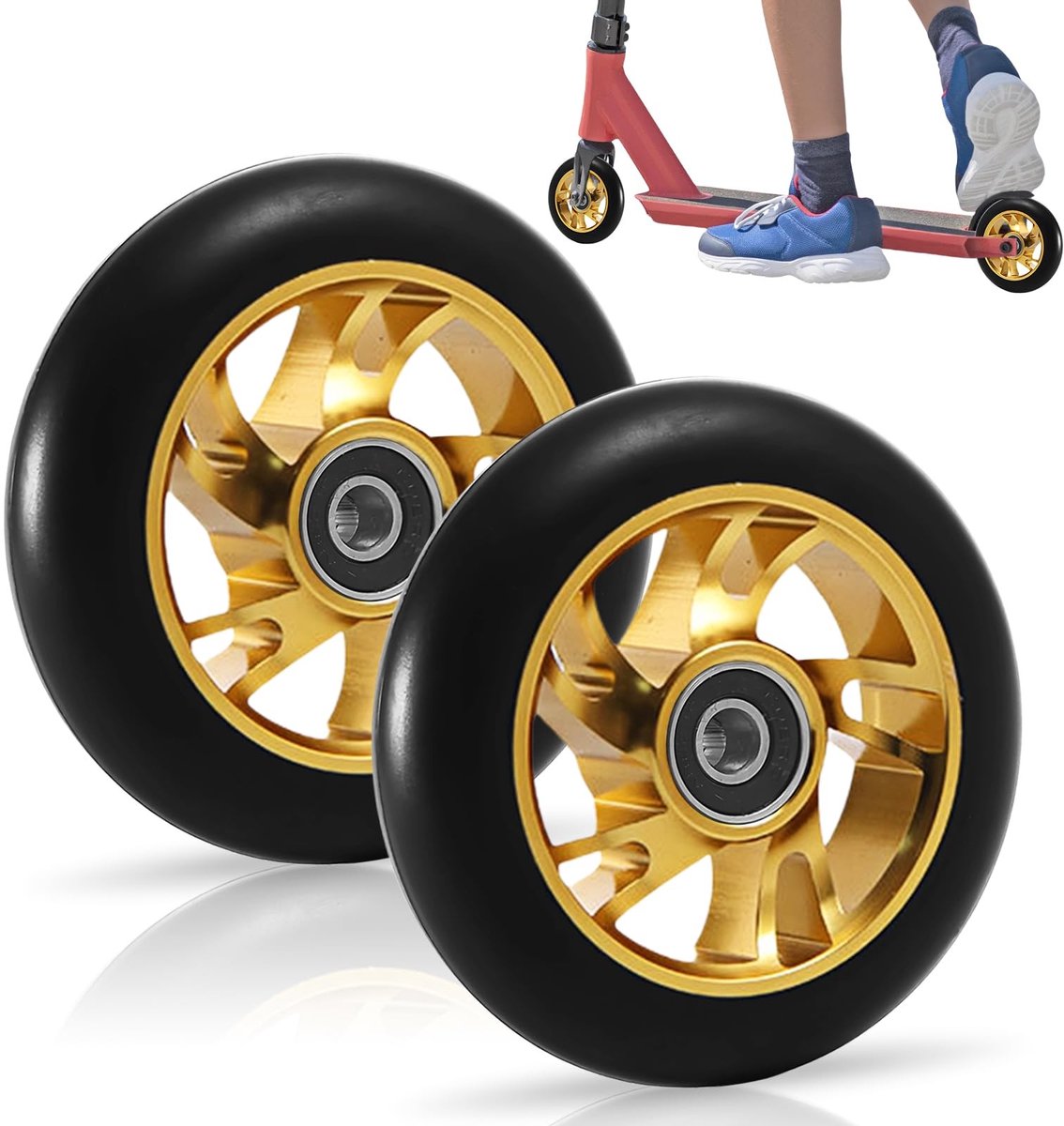 Solidchoice - Vervangwielen voor Scooters, Set van 2