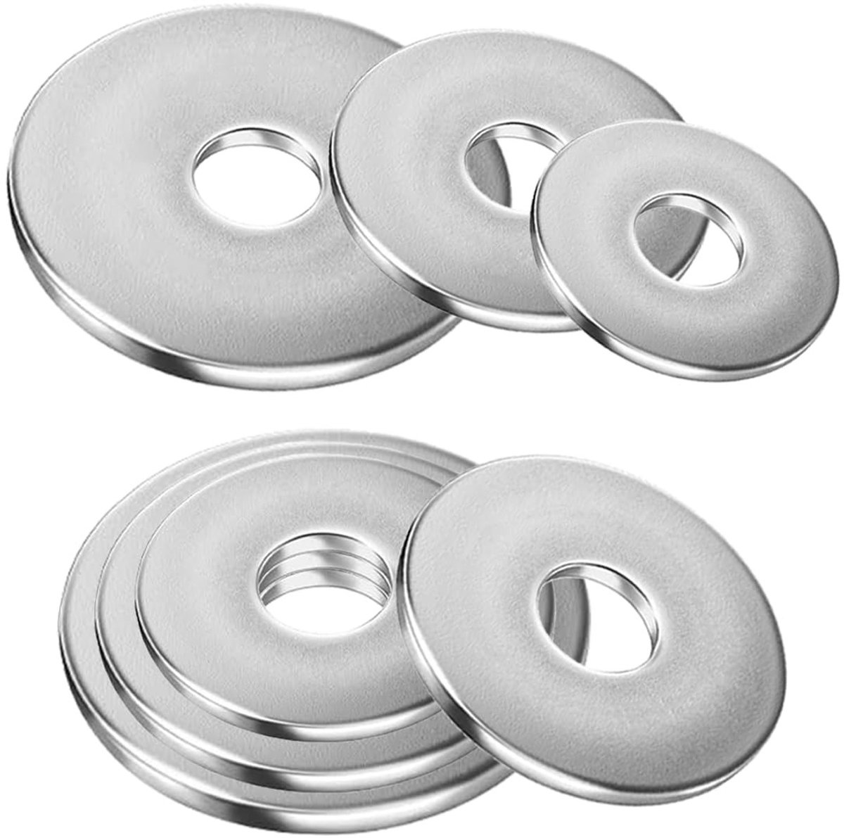 Solidchoice - Set van 20 RVS Vlakke Ringetjes M5 x 18 mm