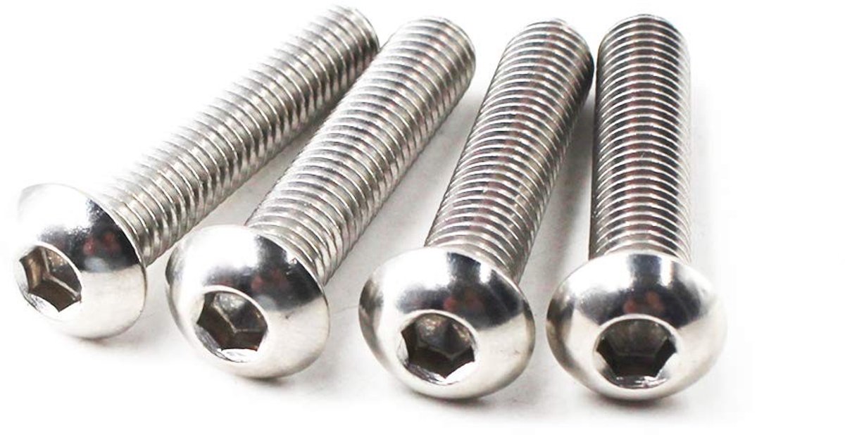 SnelShoppen - M8x20 Knopkop Inbusbouten 304 RVS - Duurzame en Corrosiebestendige Schroeven - Verpakking van 30 Stuks voor Diverse Toepassingen