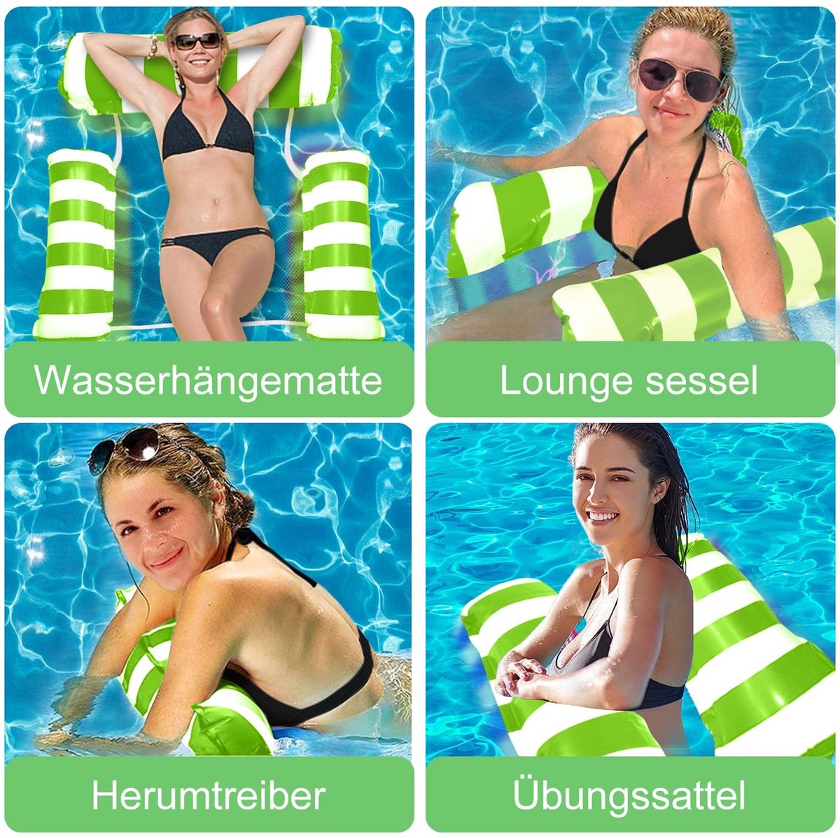 Solidchoice - Opblaasbare Zwembadstoel en Hammock voor Volwassenen