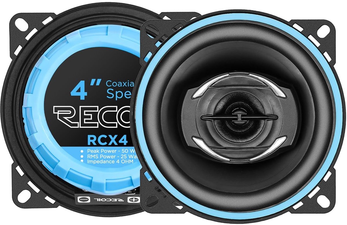 Solidchoice - 10 cm Coaxiale Luidsprekerset voor Auto met 2-Wege Geluidssysteem