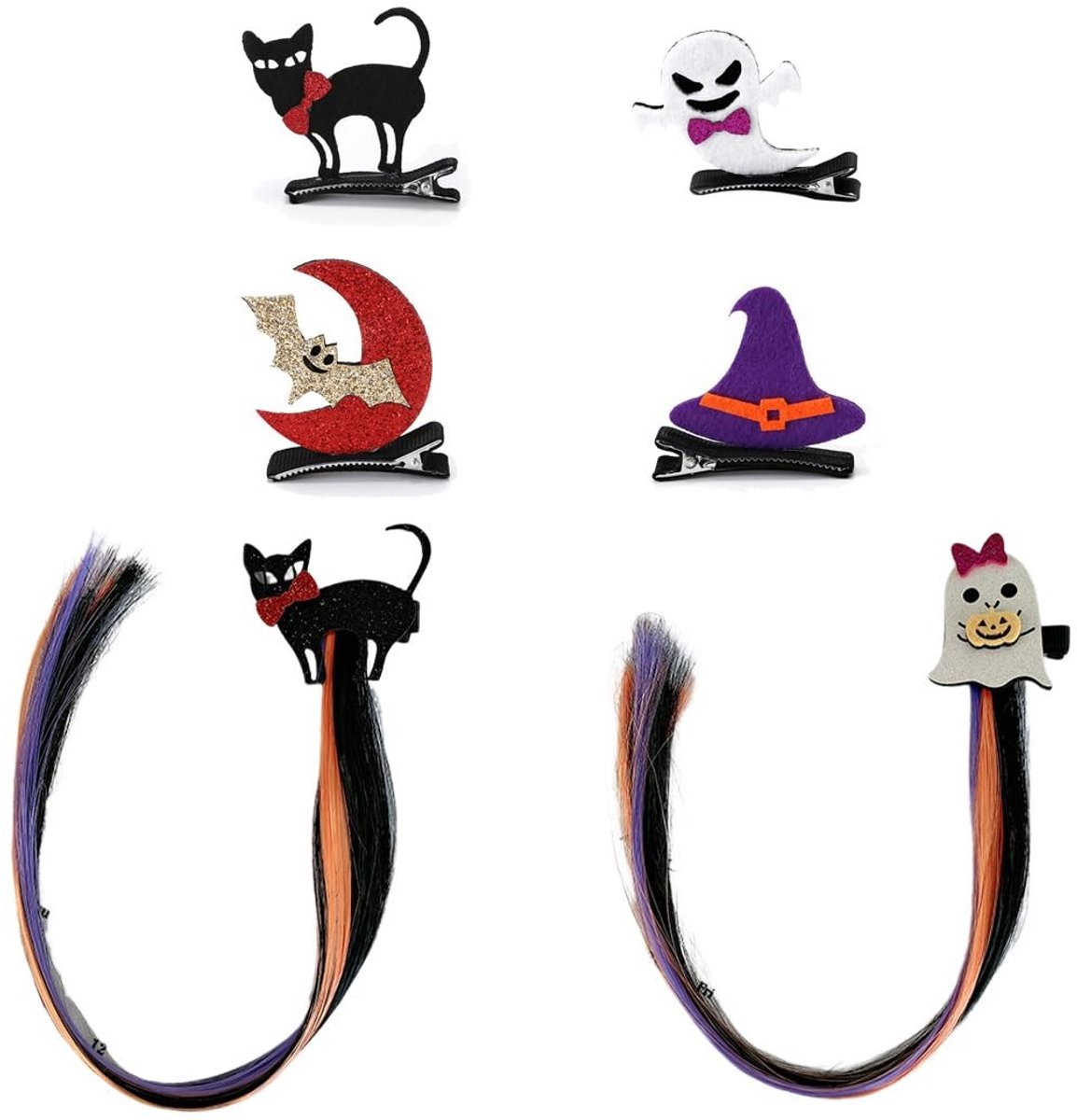 Solidchoice - Halloween Haaraccessoires, 6 Stuks Haarspeldjes