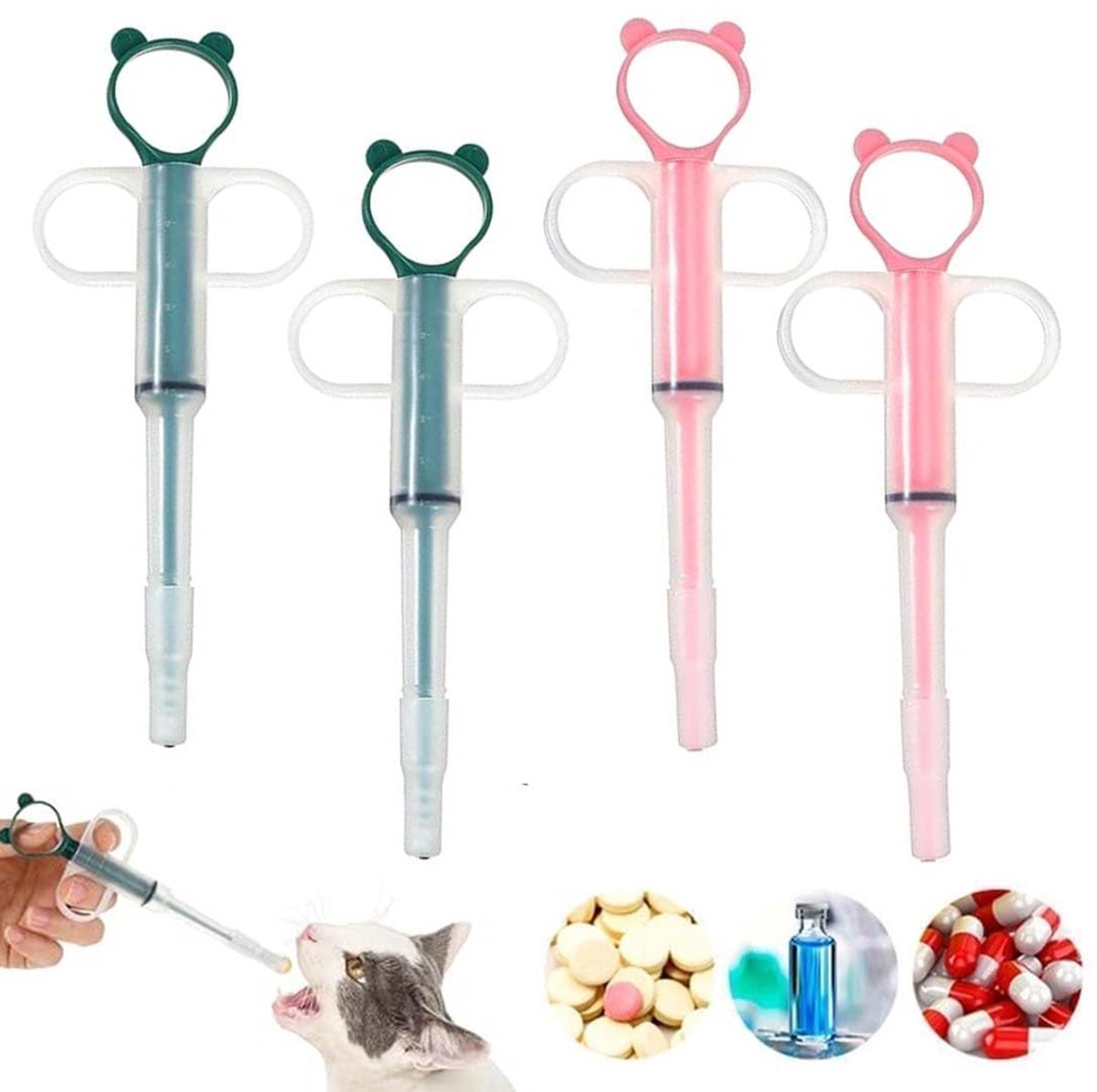 Solidchoice - 4 Stuks Diergeneeskundige Medicijndispenser voor Huisdieren