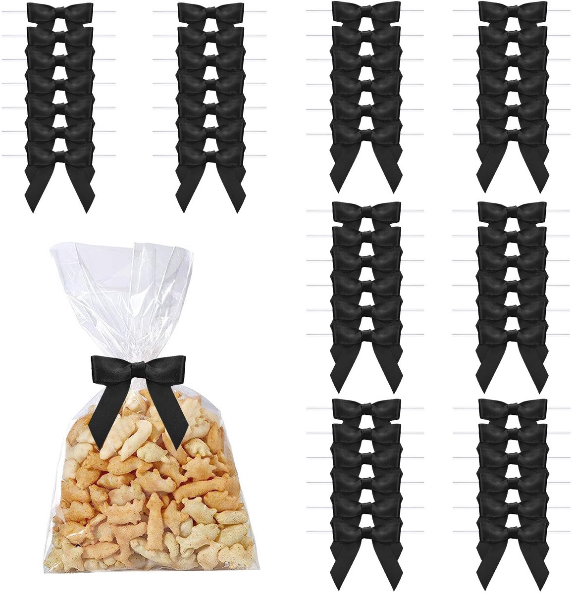 Solidchoice - 50 Stuks Mini Zijden Strikjes voor Cadeaus