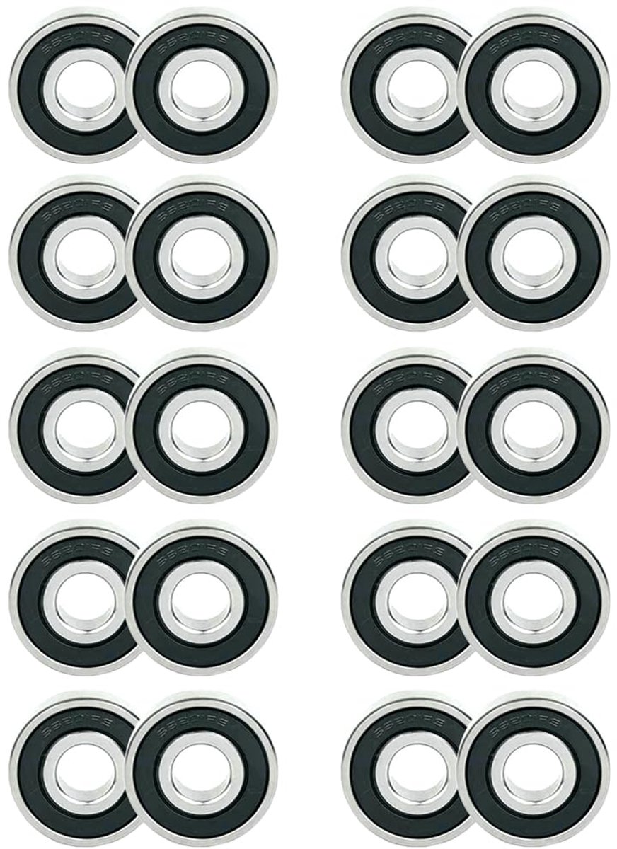 Kogellagers 608 set 20 stuks - mini-kogellagers 8 x 22 x 7 mm - dubbel afgedicht - ShopVlot