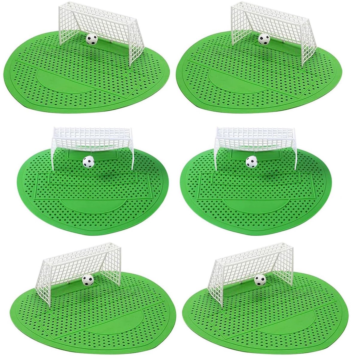 Pack of 6 Urine Strainer with Odor, Pissoir Insert, Pissoir Sieve Splash Guard, Football Target Design Inserts - ShopVlot