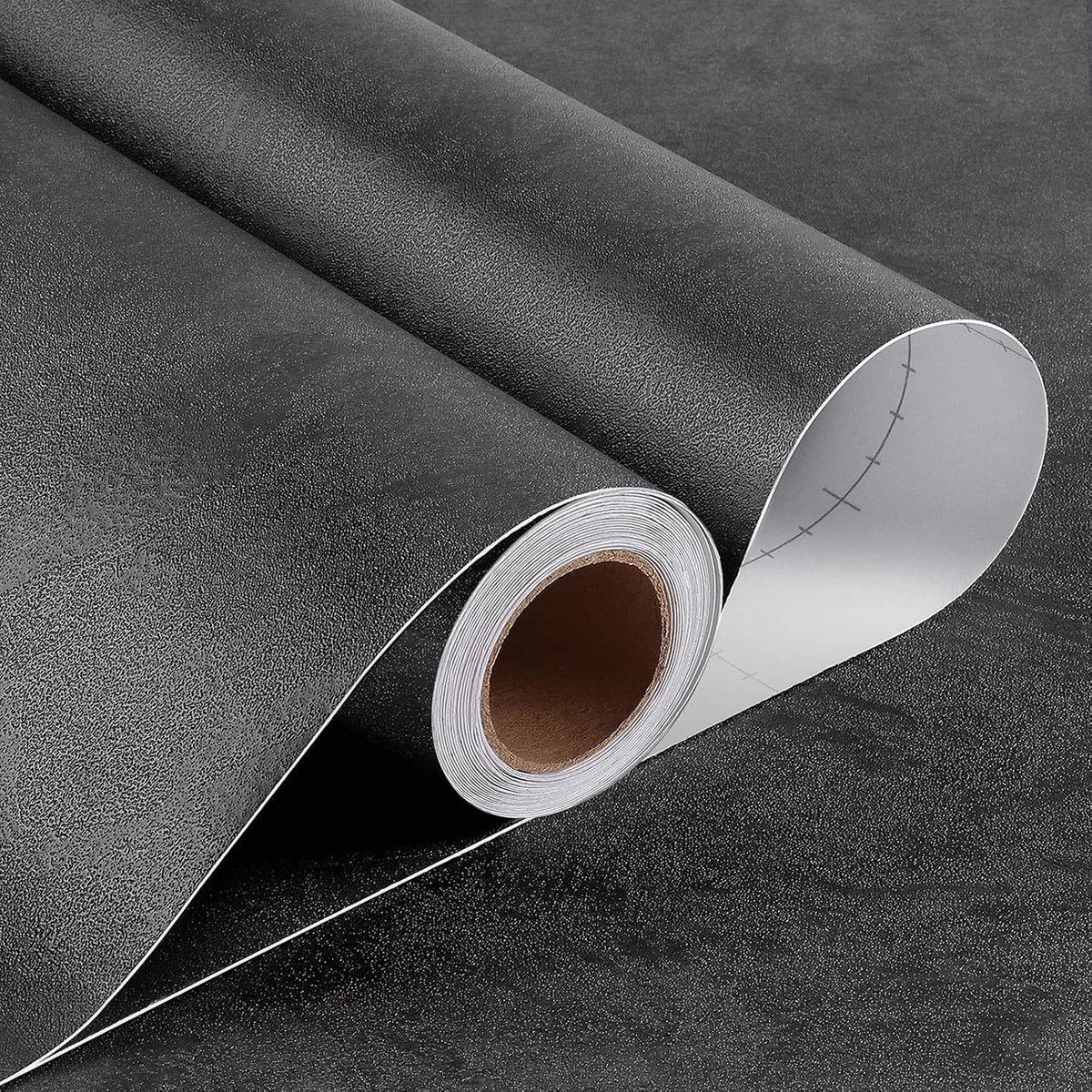 Stickyart Dark Grey Wallpaper Self-Adhesive Concrete Look Waterproof 90 cm x 400 cm Wall Covering Concrete Texture - ShopVlot