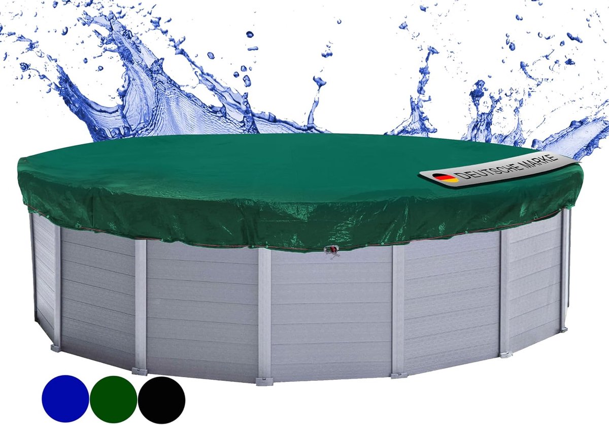 QUICK STAR pool tarpaulin round 460-500 cm size tarpaulin 560 cm winter cover pool cover 200 g/m2 - ShopVlot