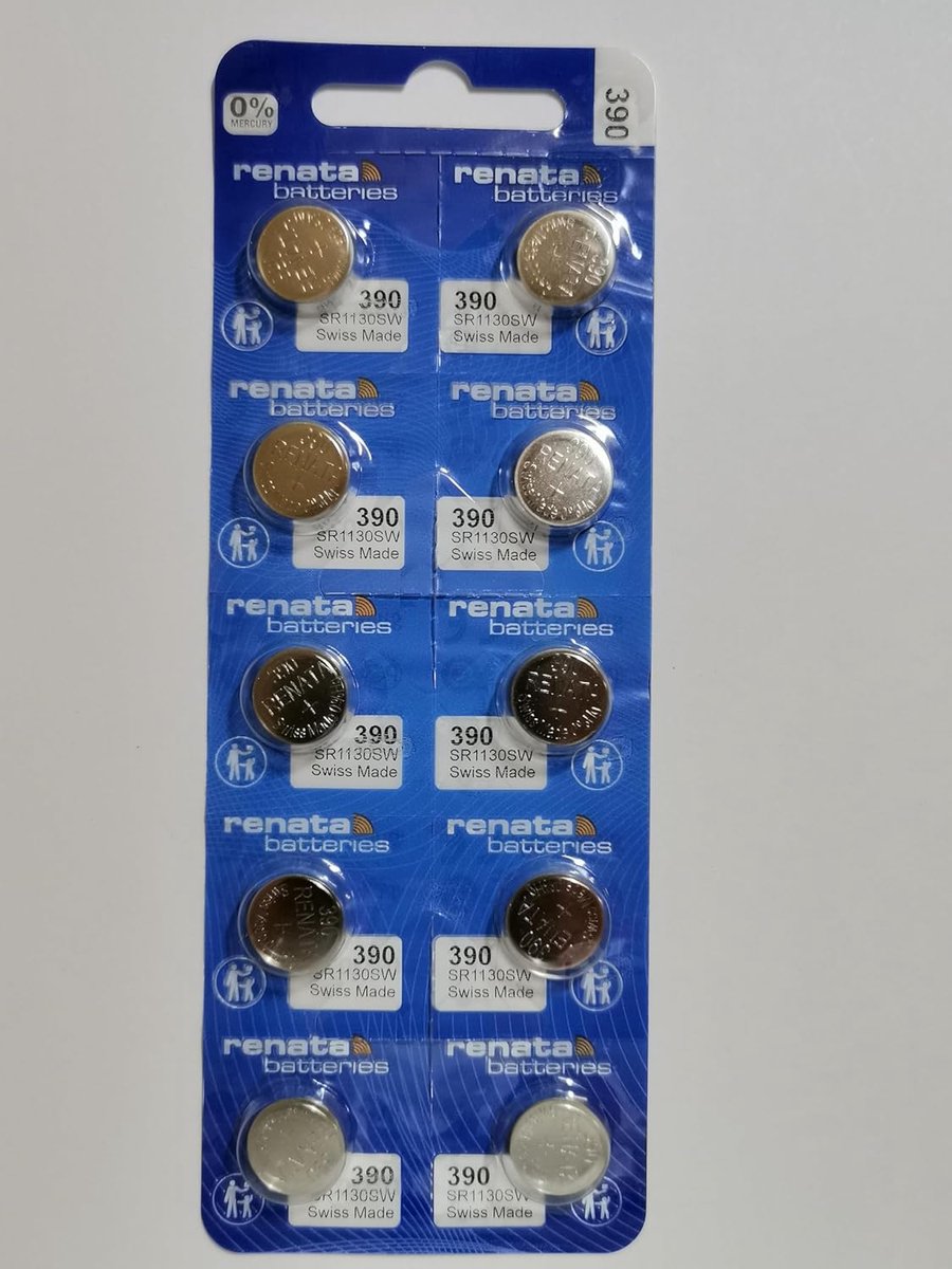 Renata 390, SR1130SW, Watch Battery - 10 Batteries - ShopVlot