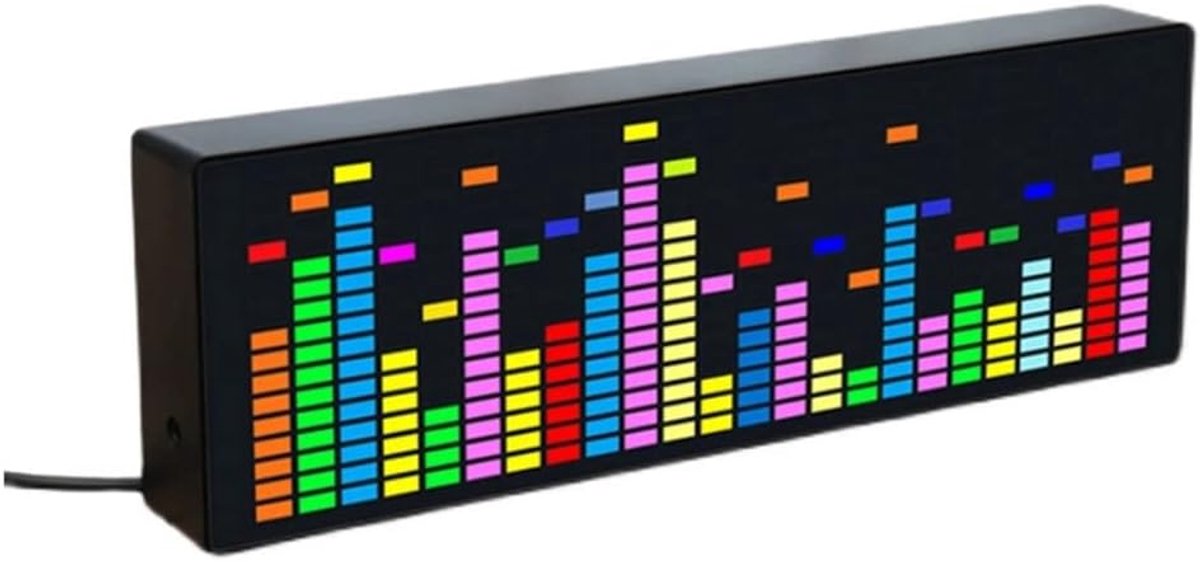 Colour LED music spectrum, electronic clock, rhythm, light level indicator (voice and cable control) - ShopVlot