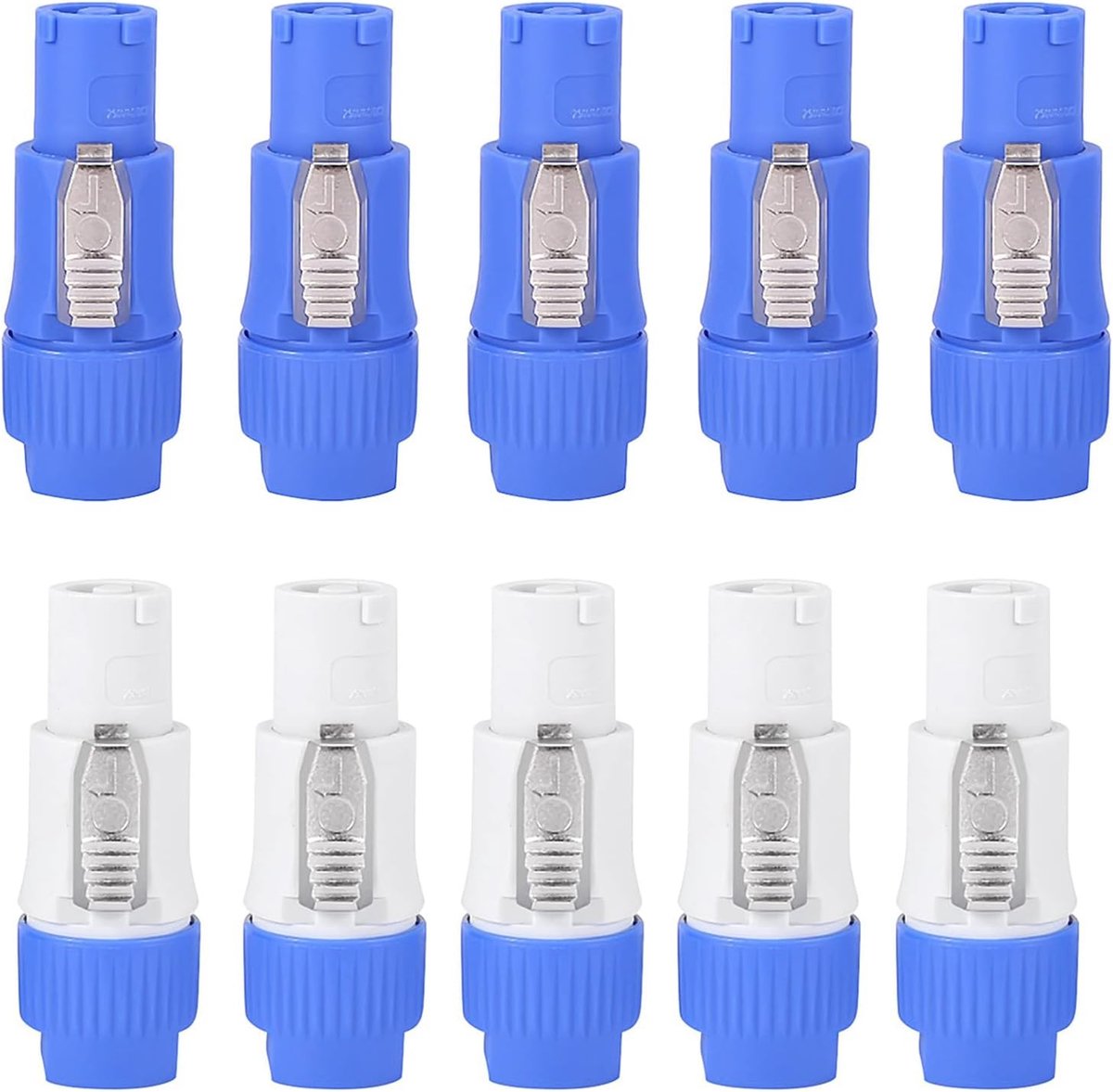 10 pcs/lot Nac3Fca Speakon Plug 3 Pin Powercon Plug 20A 250V Ac Power Connector Blue and White - ShopVlot