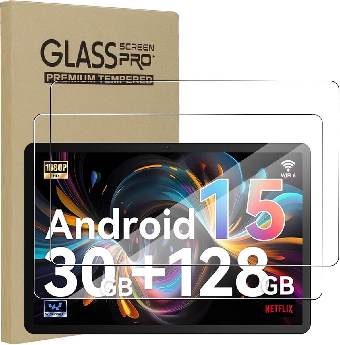Pack of 2 Tempered Glass for Whitedeer C107 Tablet (10 Inch) HD Screen Protector Film, 9H Hardness, Scratch-Resistant - ShopVlot